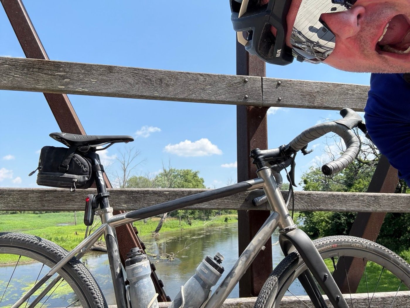 Luke departing on a gravel ride